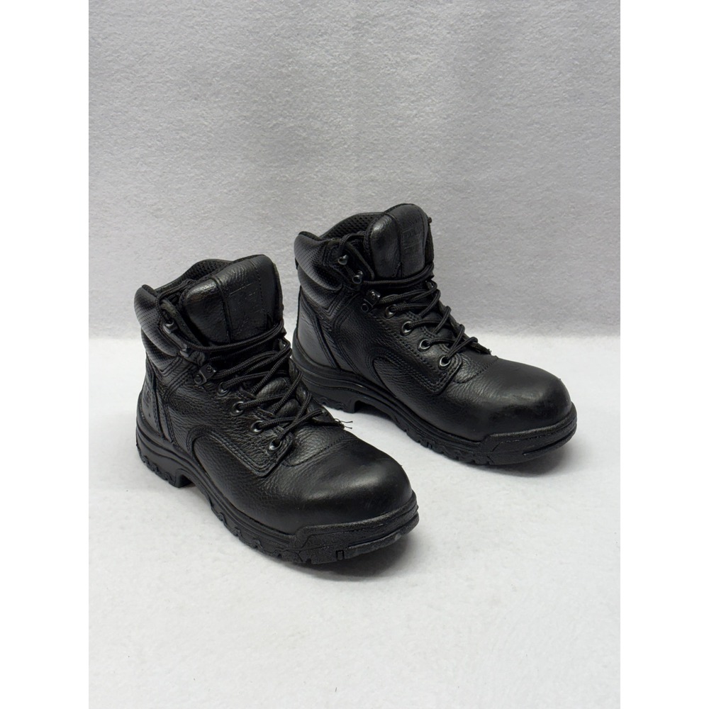 Timberland PRO 72399 Womens 8M Black Leather Work Boots Oil Slip Resistant